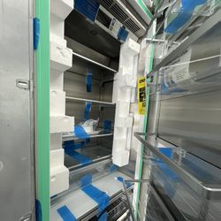 Built In Thermador 18” Freezer 30” Fridge Panel Ready Column Set 