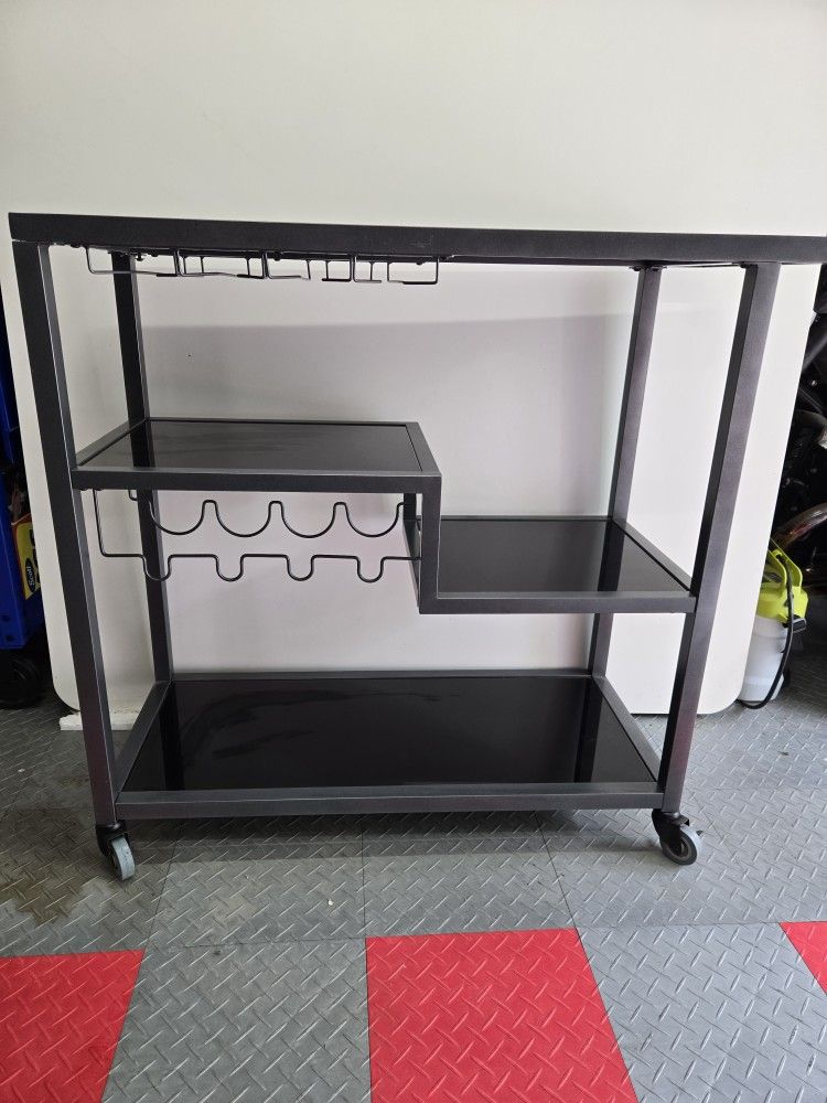 Modern Metal Bar Cart 