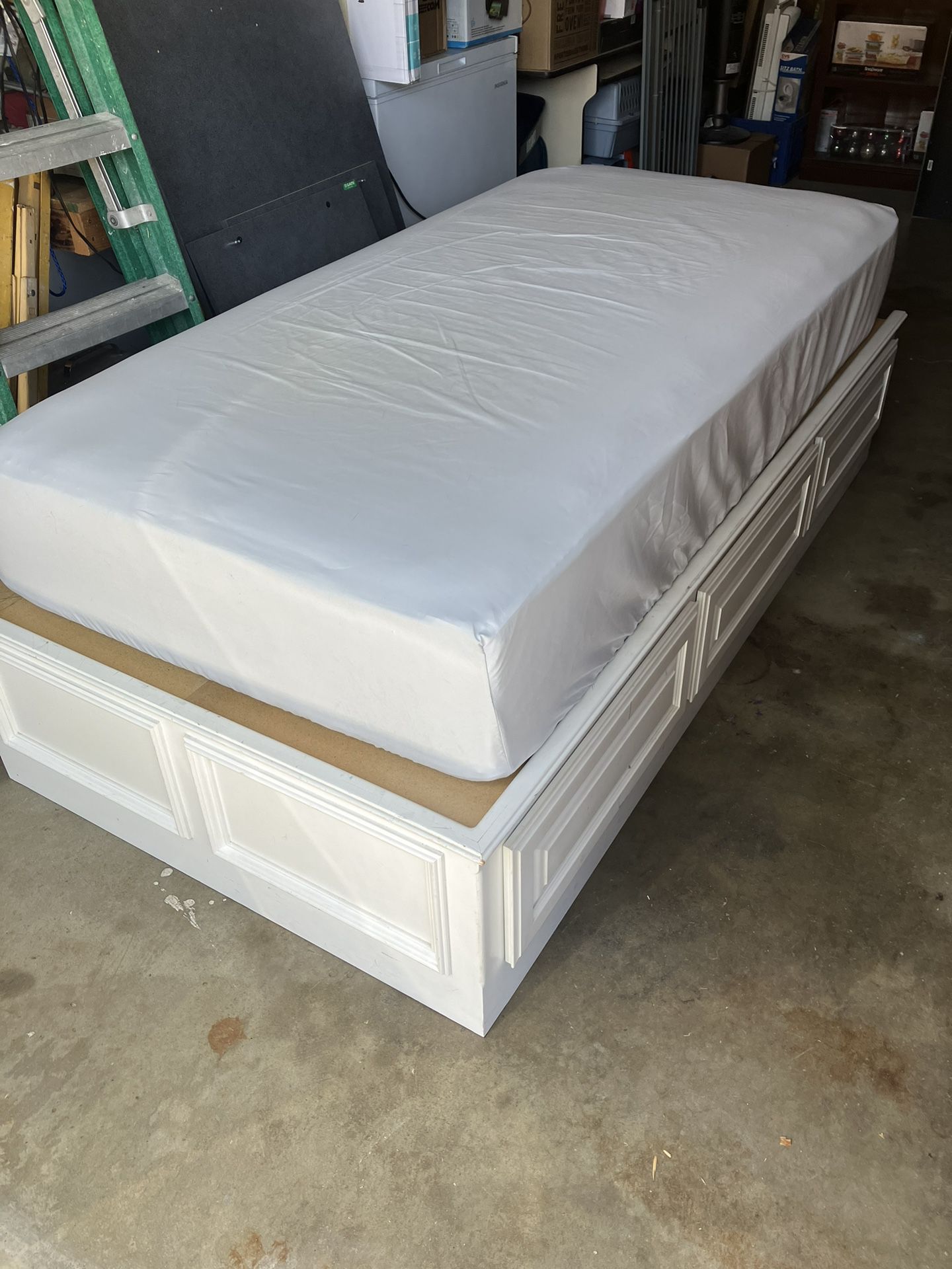 Twin Bed Platform With Cabinets Drawers