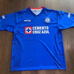 Men’s Blue Cemento Cruz Azul Jersey Size XL #8