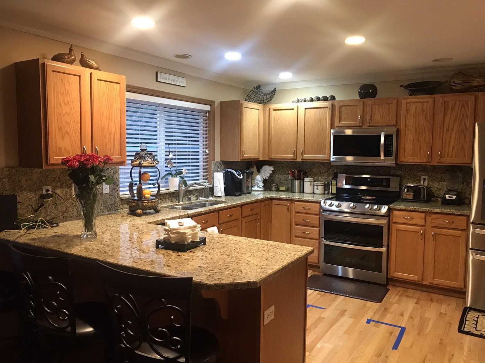 Kitchen cabinets with counters