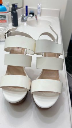 White Platform Strappy Heeled Sandals