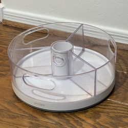 YouCopia Crazy Susan Lazy Susan Organizer, 6 BPA-Free Removable Clear Bins with Handles