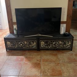 Korean Asian Mother Of Pearl Cabinet Chest