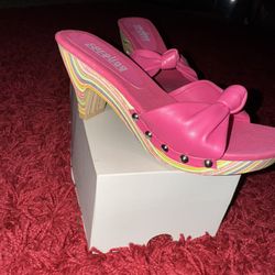 Pink Vintage Pin-up Style Heels Size 6.5