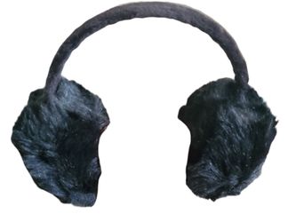 Classic Faux Fur Earmuffs Plush Big & Fuzzy Winter Black