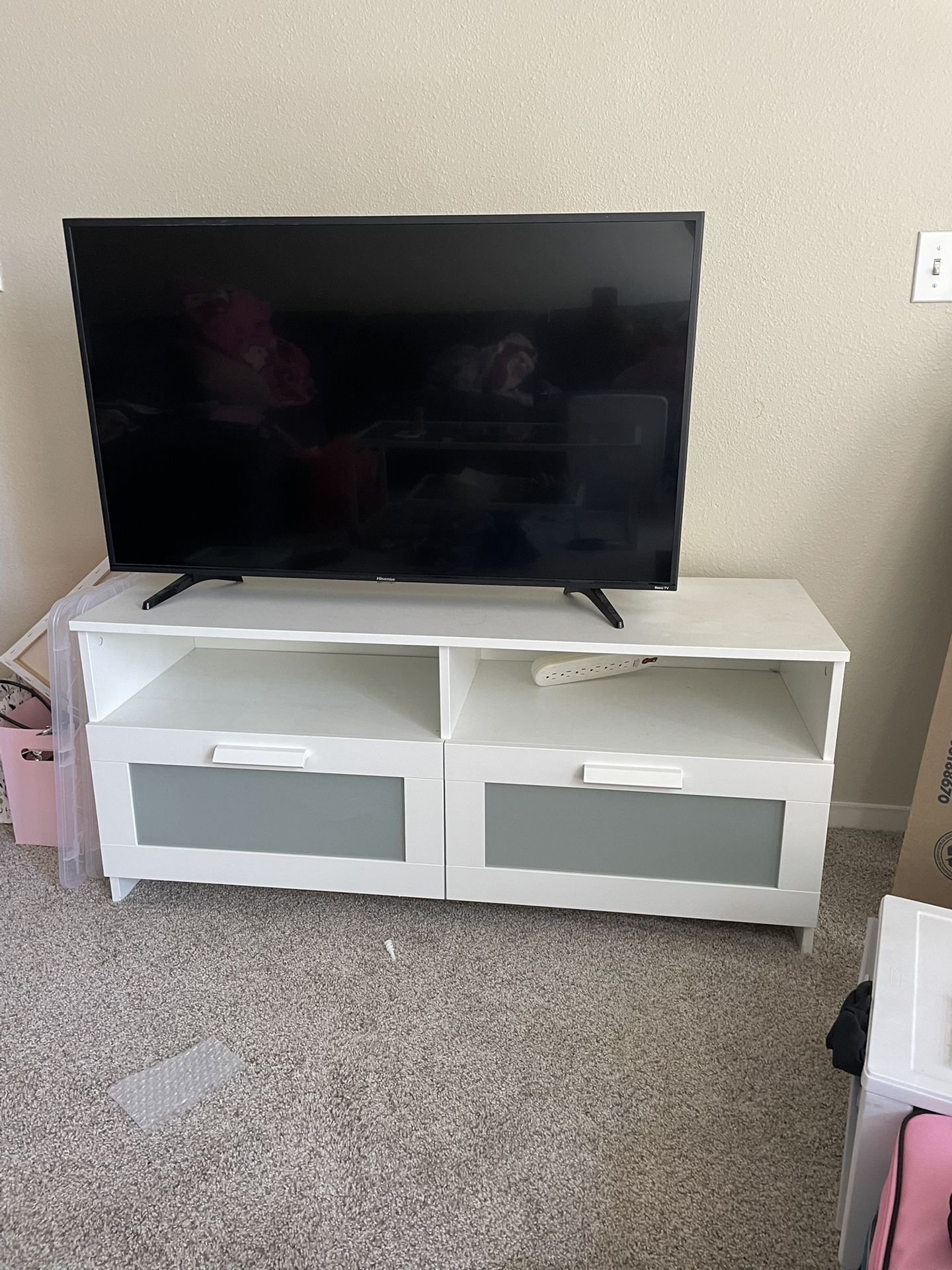 White Entertainment Stand