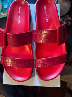 Manolo Blahnik red sandal sz41
