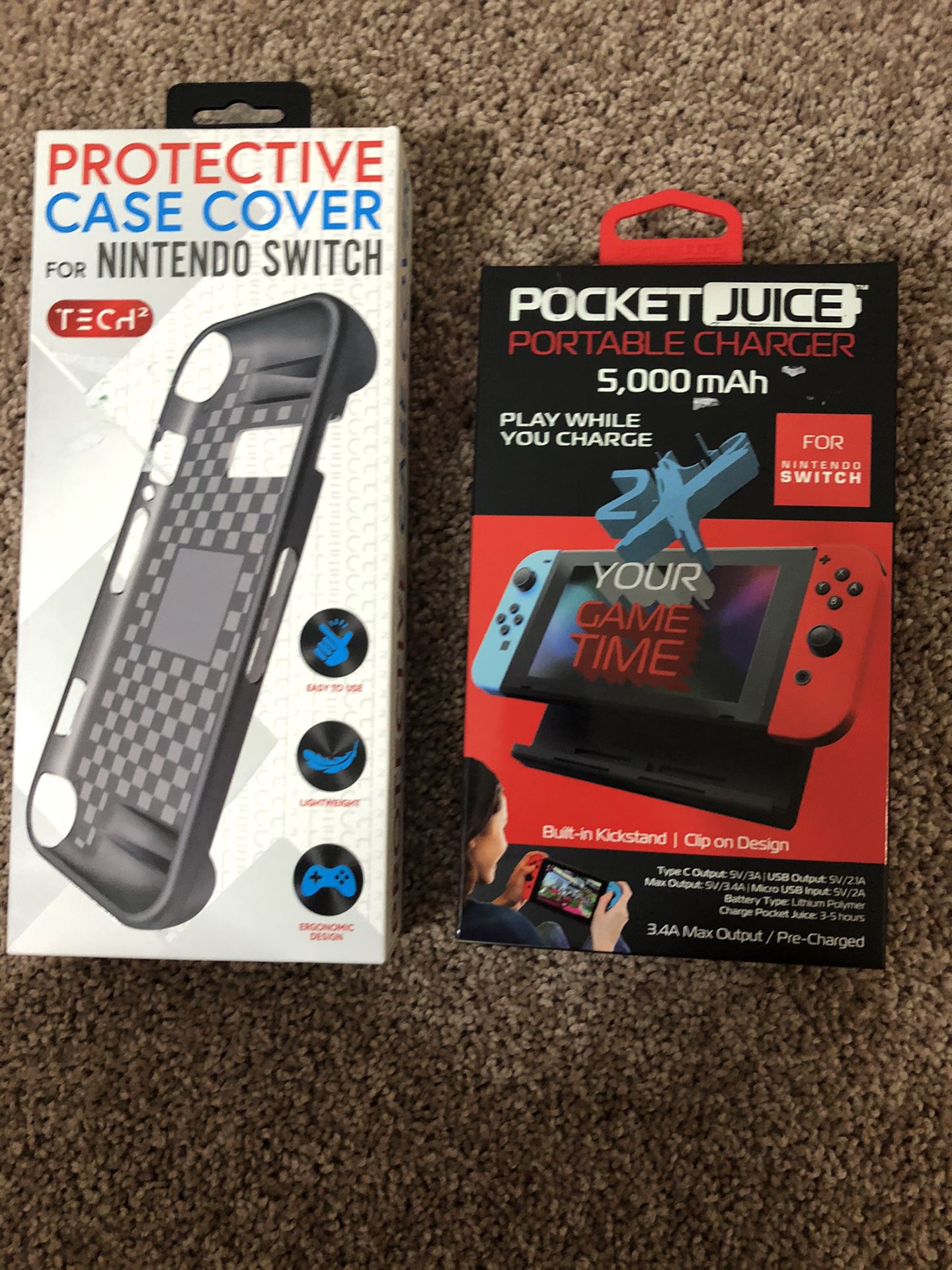 Nintendo switch cover and portable charger