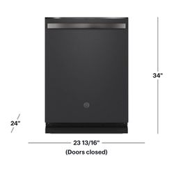 💦 NEW GE - Top Control Built-In Dishwasher with Stainless Steel Tub, 3rd Rack, 46dBA - Black Slate