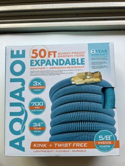 Aqua Joe Kink-free 50ft Expandable Garden Hose