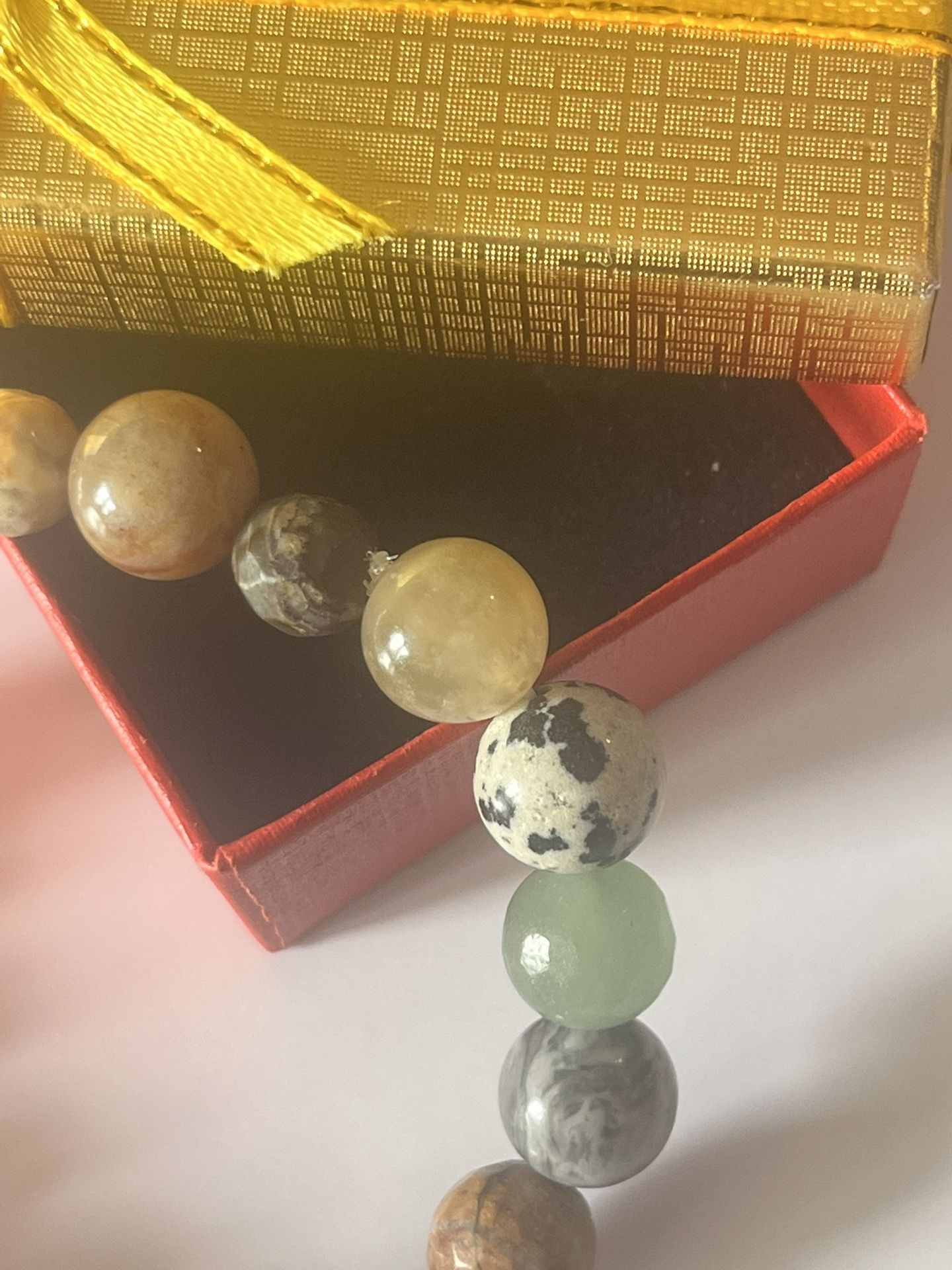 Large Multi-Gemstone Bracelet – Picasso Jasper, Fluorite, Hematite, Aventurine, Dalmatian, Jade & More