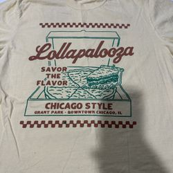 Lollapalooza band tee-2023 Concert short sleeve sand color shirt