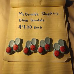 Mcdonald's Shopkins Blue Sandals $4.00 Each