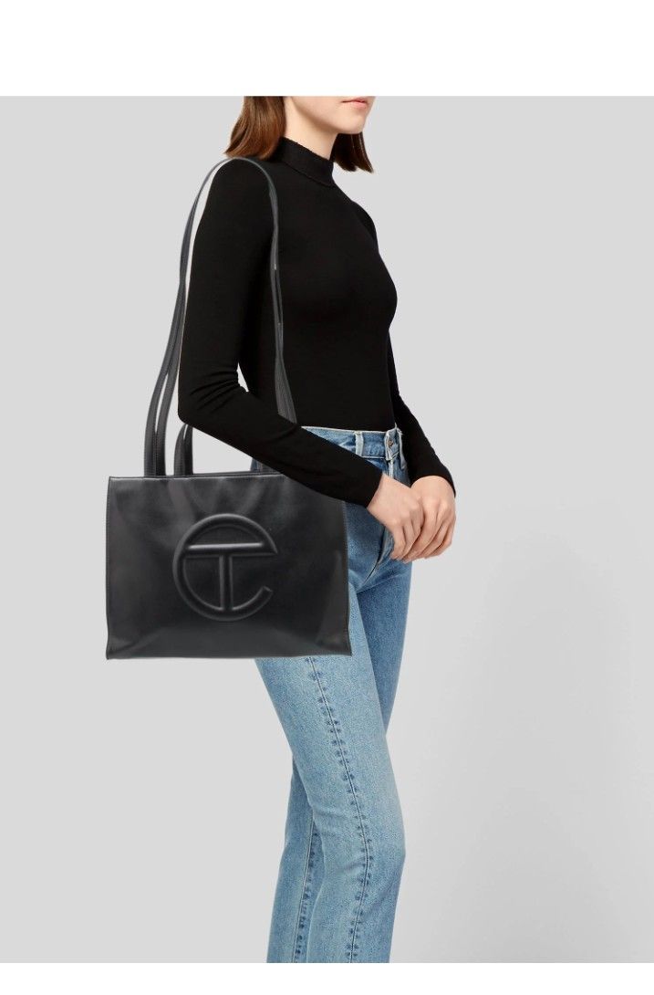 Telfar Black Medium Shopping Bag New With Tag