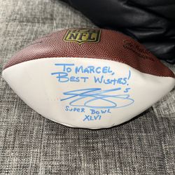 Official signed  football from SUPERBOWL XLVI