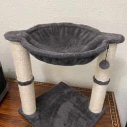 Cozy Cat Hammock with Scratching tree  Like New