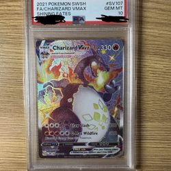 Pokémon TCG Charizard VMAX SV107/SV122 Shining Fates PSA 10