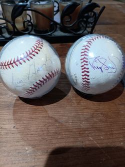 Autographed baseballs
