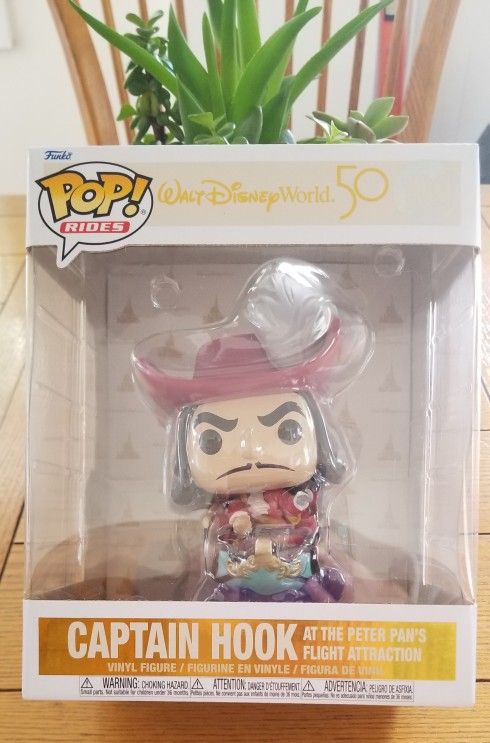 Captain Hook At The Peter Pan's Flight Attraction - BRAND NEW, NEVER USED 