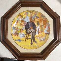 Vintage Framed Norman Rockwell Collector Plate – 15.5” Wall Art