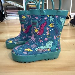 Mermaid Lone Cone kids rain boots (US size 6 / EU 23 / 15.3 