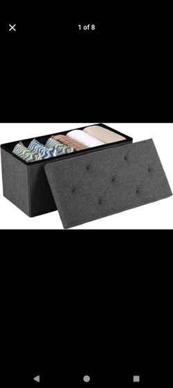 New in box
Sweetcrispy 30 Inch Folding Storage Ottoman Bench, Ottoman with Storage
Large Hidden Storage Chest with Padded Seat, Foot Rest Stool, End o