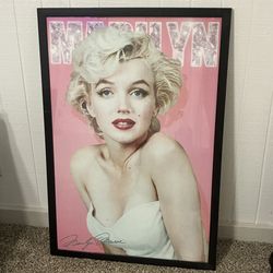 Framed Marilyn Monroe Pink Diamond Poster