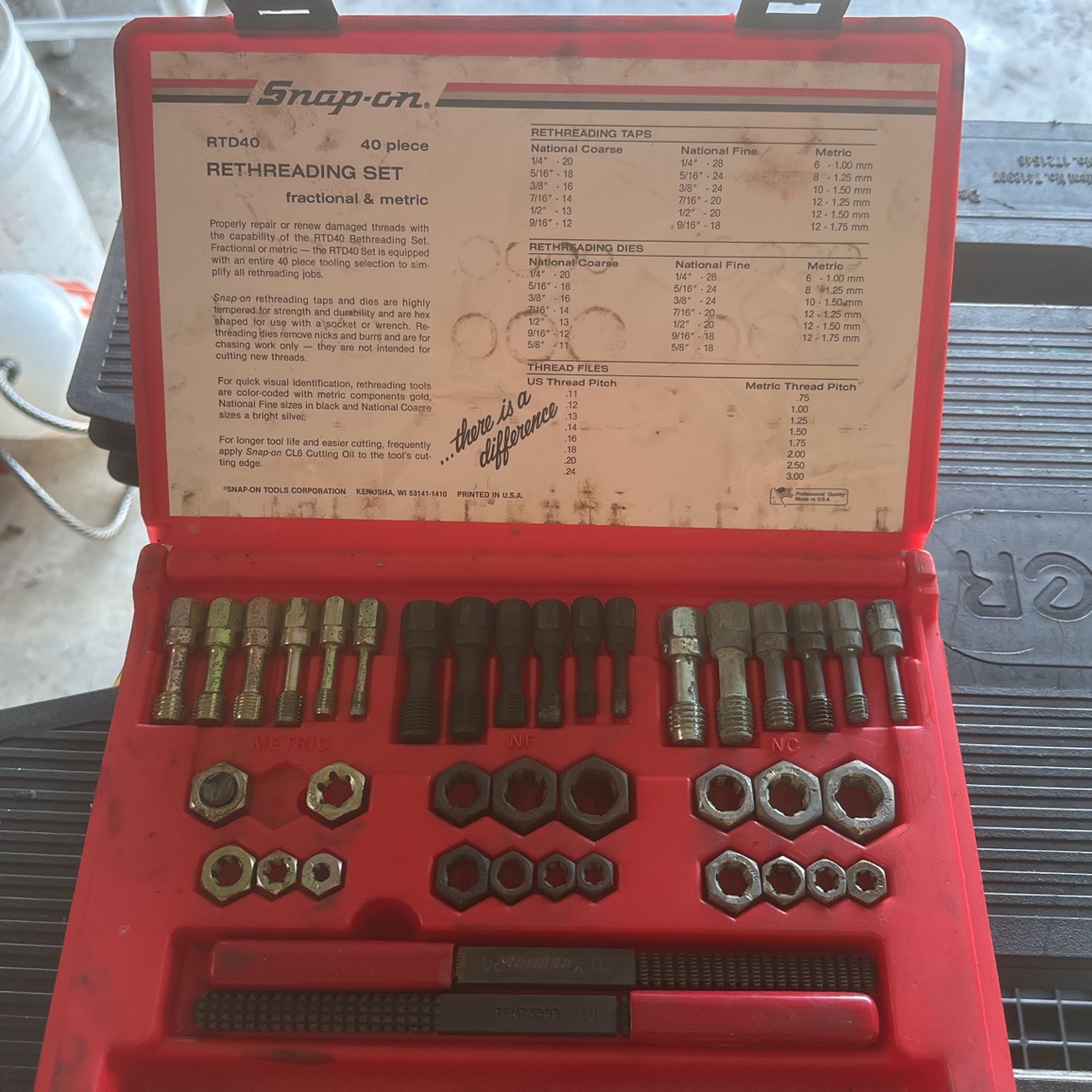 Snap on RTD40 Rethreading Kit
