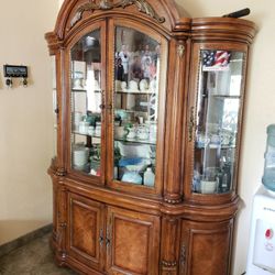 Beautiful CHINA OAK HUTCH Solid Wooden 