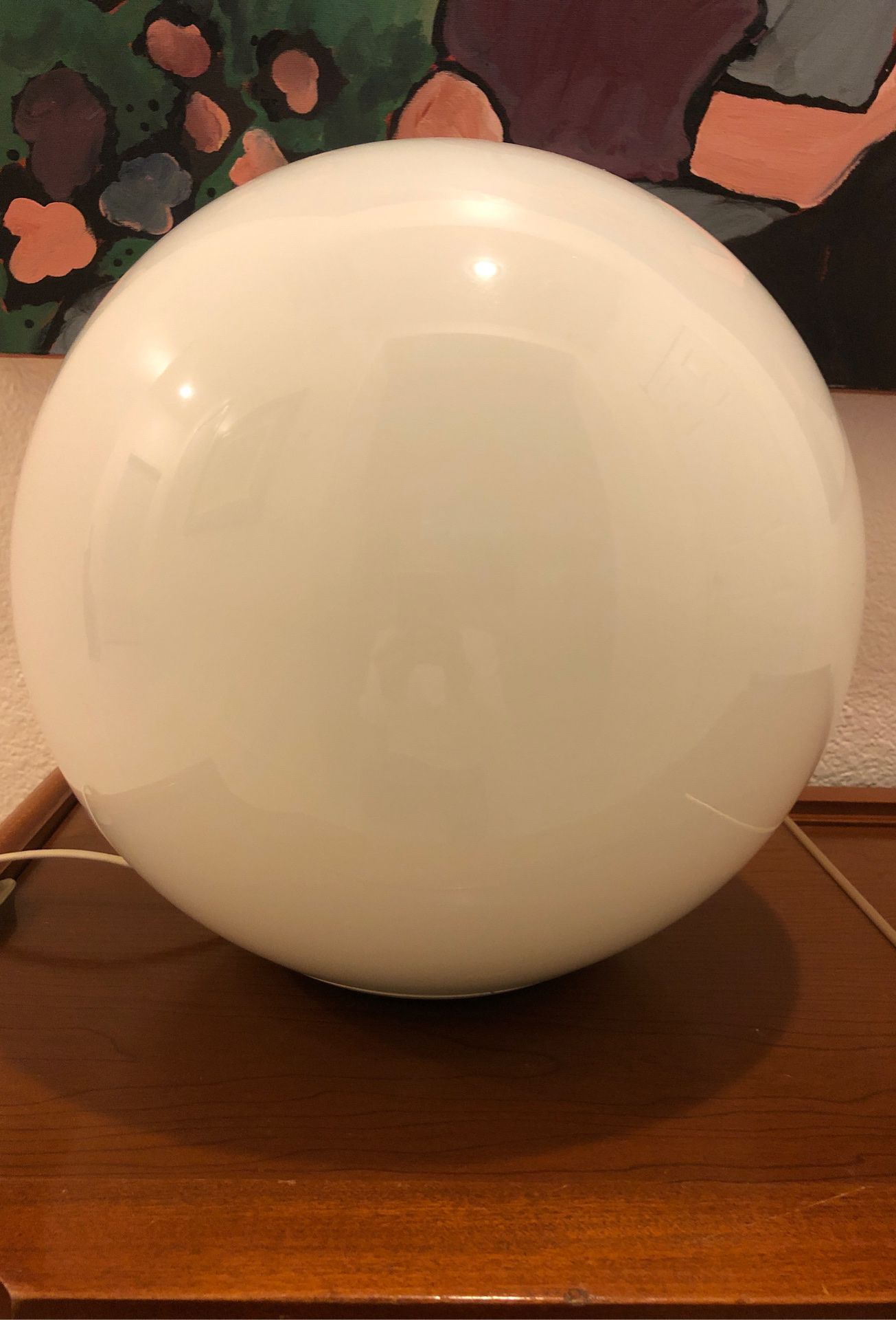 Mid Century Gilbert Globe Ball lamp Large 14”x14”