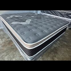 Queen Oasis Thermal Comfort Europillow Top 12inch Matres Andboxspring!!