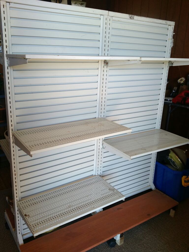 2 sided retail shelving