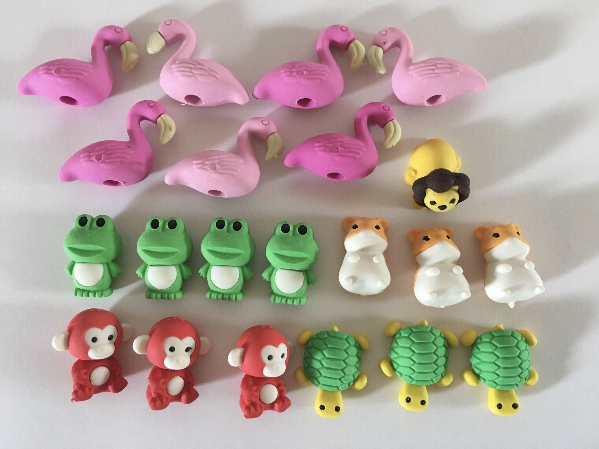 Ty Beanie Eraserz Jumps Japanese Puzzle Eraser School Supplies Lion Frog Monkey