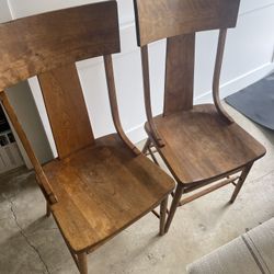 Antique White Oak Chairs