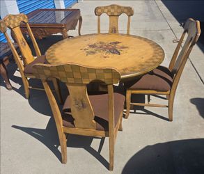 Round table and matching chairs