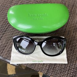 Kate Spade Black Shiny Frame Sunglasses