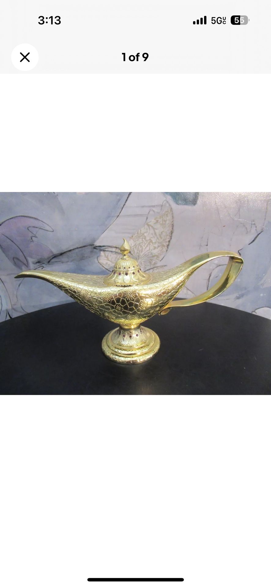 Aladdin Genie Lamp Disney Broadway Show Original, image size:886x1920