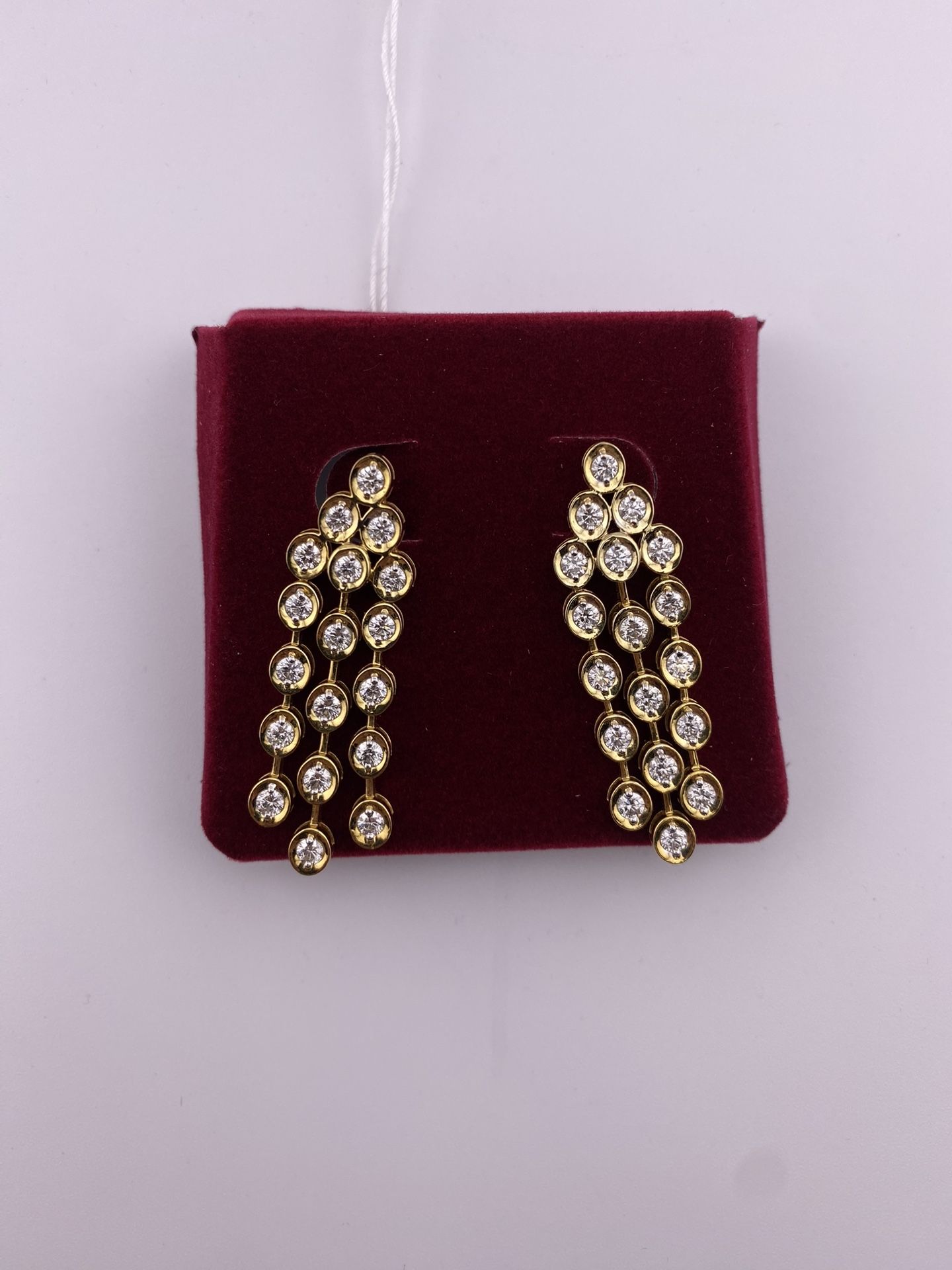 18kt Yellow Gold Earrings 14.30g Diamonds On The Yard 2.50cts