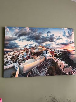 Mediterranean large print canvas.