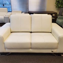 Loveseat Real Leather Italian Top Grain