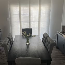 Wood Dining Table Chairs Set