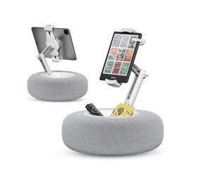Tablet Pillow Stand for Reading, Adjustable Tablet Stand Phone Holder for Bed with Detachable Snack Bowl, Fits 4.7"-13" Kindle/Phones/Tablets, Watch V