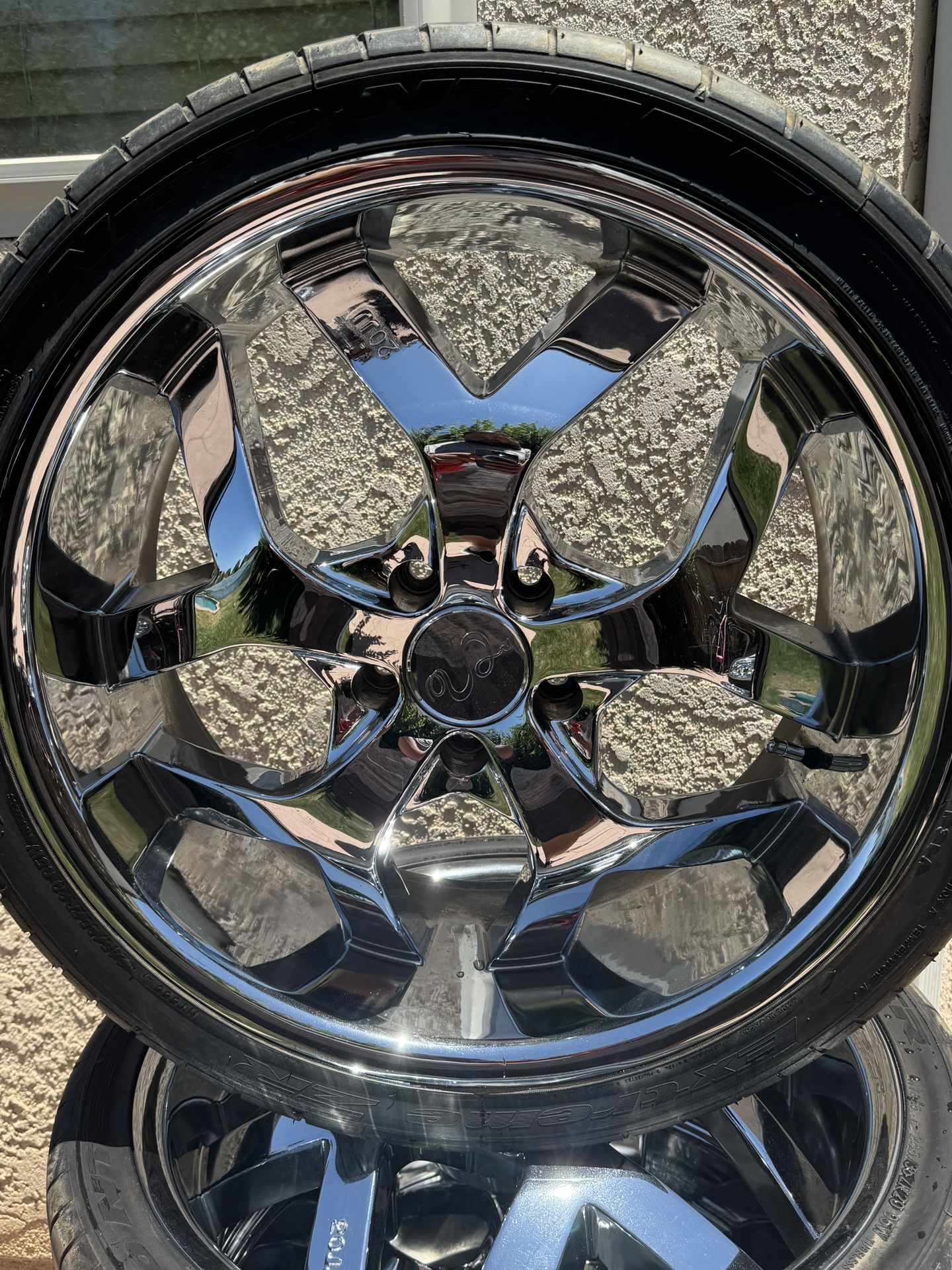 Set of 20” Chrome Wheels with Tires
