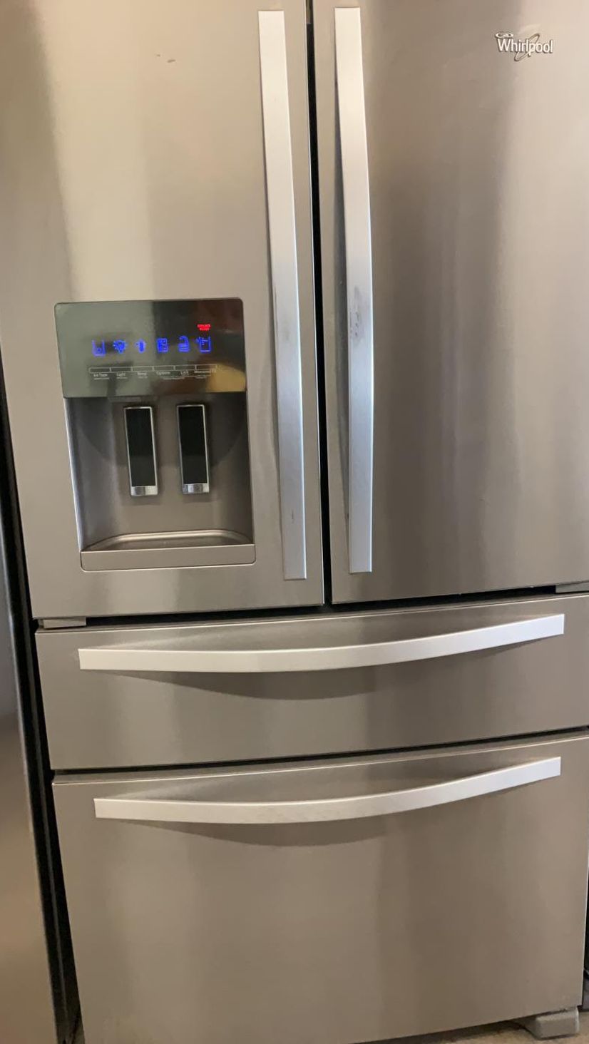 Whirlpool 4 Door Stainless Steel Refrigerator Fridge