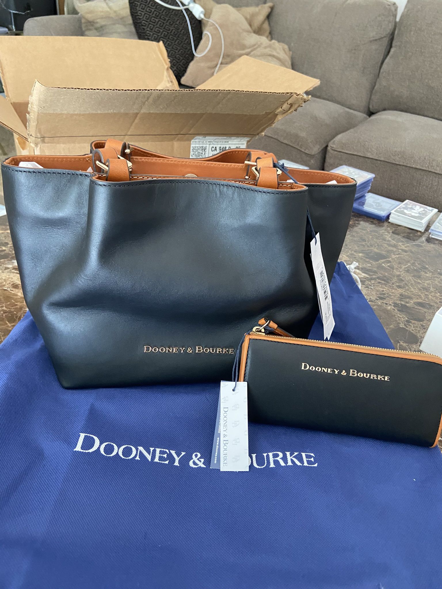 Dooney & Burke Large Purse And Matching Wallet Set NEW WITH TAGS