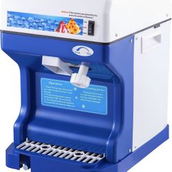 VEVOR Commercial Electric Shaved Ice Machine 500W Snow Cone Maker Tabletop w/Adjustable Ice Texture, Ice Shaving Machine 265LBs/hr 