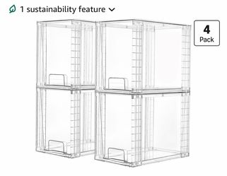 4 drawers for storage, stackable