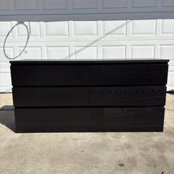‼️BLACK 6 DRAWER DRESSER‼️FOR SALE 225$ OR BEST OFFER🚚DELIVERY AVAILABLE🚚