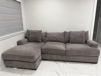 Gray fabric couch